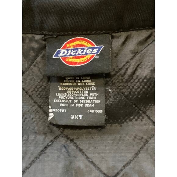 Dickies Black Canvas Eisenhower Quilt Lined Zip Work Jacket Men’s 3XL - Picture 9 of 11